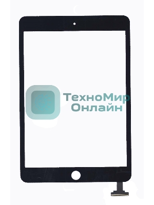 Сенсорное стекло (тачскрин) Ipad mini 3 (retina) no IC (A1599, A1600), черное