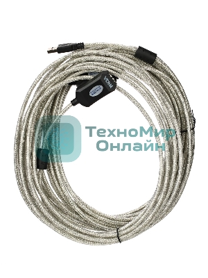 Кабель VCOM VUS7049-15M Кабель-адаптер USB2.0-repeater, удлинительный активный Am-->Af 15м