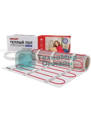 Теплый пол (нагревательный мат) Rexant PRO (RNX -2,5-550 площадь 2,5 м² (0,5х5,0 м)),550 Вт, двухжильный с экраном