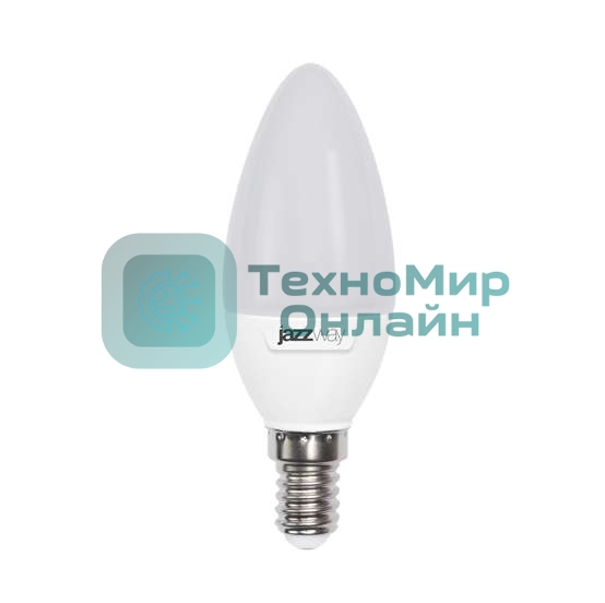 Лампа светодиодная JazzWay PLED-SP C37 9Вт свеча 5000К холодный белый E14 820лм 230В
