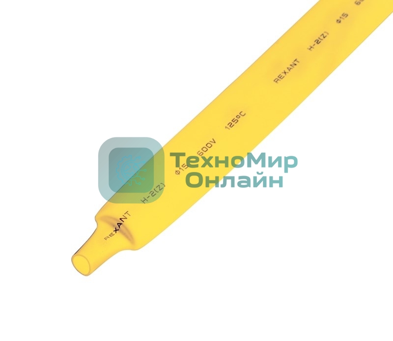 Трубка термоусаживаемая PROconnect ТУТ 15,0/7,5мм, желтая, упаковка 50 шт. по 1м,