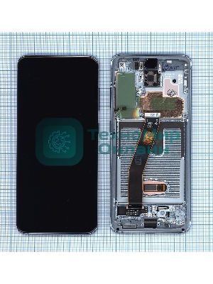 Дисплей для Samsung Galaxy S20 SM-G980F голубой