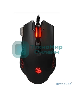 Мышь проводная A4Tech Bloody V9M черный, 4000 dpi, USB, кнопки - 9