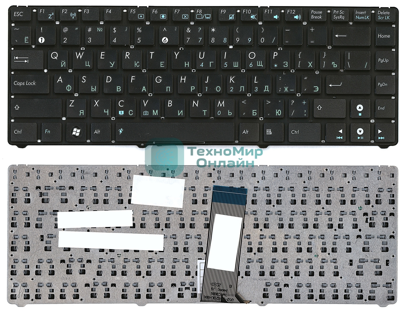 Клавиатура для ноутбука Asus Eee PC 1215 черная