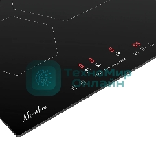 Индукционная варочная панель Monsher MHI 4506, 45 см, индукция, High-Tech, inverter, 9 уровней мощности, бустер, Stop and Go, автоматическое отключение, таймер, индикатор остаточного тепла, сенсорное/слайдерное управление, черный