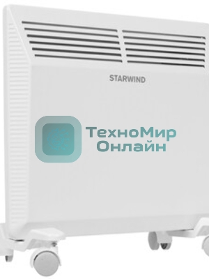 Конвектор электрический Starwind SHV5010, белый, 1000 Вт, 15 м2, термостат, 1 режим мощности