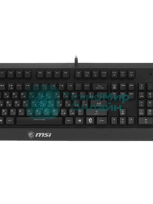 Клавиатура проводная MSI VIGOR GK20 RU черный USB Multimedia for gamer LED (подставка для запястий)