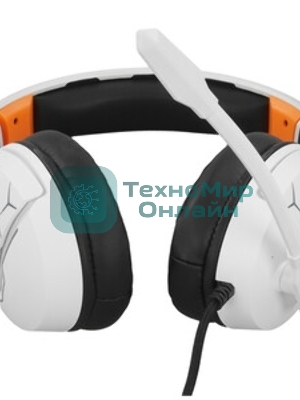 Гарнитура Oklick HS-L710G белый/чёрный, проводная, USB, подсветка