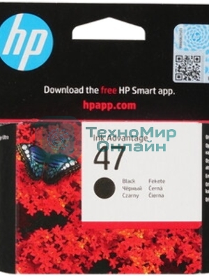 Картридж струйный HP 47 6ZD21AE черный (1300 стр.) (2мл) для HP DJ IA Ultra 4828