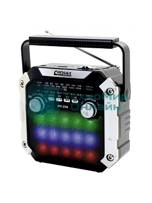 Радиоприемник портативный Сигнал РП-228 черный USB microSD