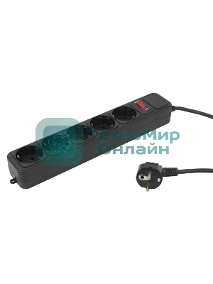 Сетевой фильтр PC Pet AP01006-1.8-BK 1.8 м, 5 розеток, черный