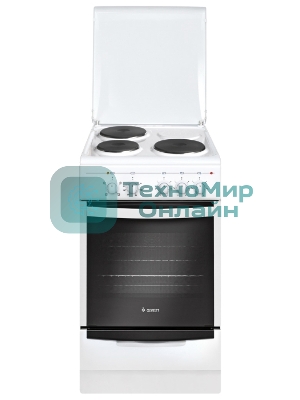 Плита электрическая Gefest 5140 белый, конфорок 3 электрических, духовка 55 л, 50 см x 85 см x 58.5 см