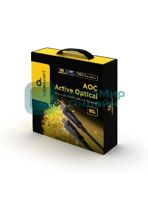 Активный оптический кабель Cablexpert HDMI, 80м, v2.0, 19M/19M, AOC Premium Series, позол.разъемы, экран, коробка