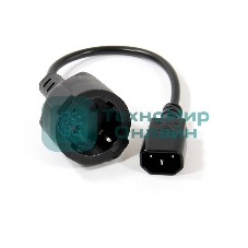 Кабель-переходник UPS->розетка VCOM (IE-320 C14 to Socket Type-F) 3Gx0,75мм VDE CE002