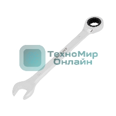 Ключ комбинированный трещоточный Rexant 16 мм, CrV, зеркальный хром