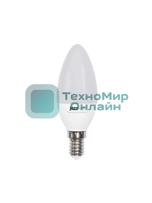 Лампа светодиодная JazzWay PLED-SP C37 9Вт свеча 3000К теплый белый E14 820лм 230В