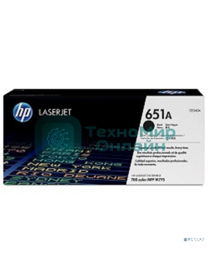 Картридж лазерный HP CE340A 651A черный для LaserJet 700 Color MFP 775 13500 стр.