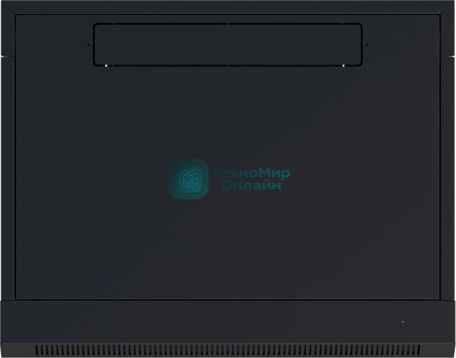 Шкаф коммутационный NTSS (NTSS-W6U6060GS-BL) настенный 6U 570x600 мм пер. дв. стекл 60 кг черный 19.5 кг