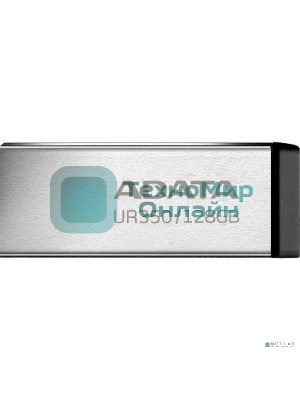 Флешка USB ADATA UR350 (UR350-128G-RSR/BK), 128Gb, USB 3.2, R/W 100/15, серебристый/черный