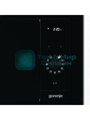 Встраиваемая микроволновая печь GORENJE BM235G1SYB черный 23 л, 900 Вт, переключатели - поворотный механизм/сенсор