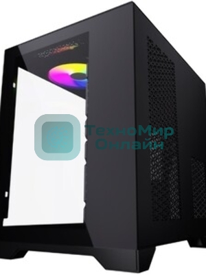 Компьютерный корпус Powercase Vision Micro, Black, Tempered Glass, 4х 120мм 5-color fan, черный, mATX (CVBM-L4)