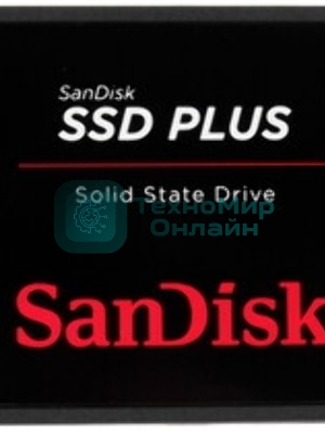 Накопитель SSD SanDisk SSD PLUS 2,5” SATA 250Gb, SDSSDA-250G-G28, 1 year