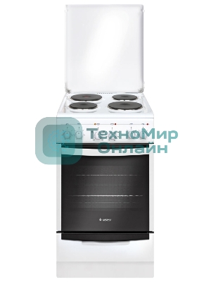 Плита электрическая Gefest 5140-01 0035 белый, конфорок 4 электрических, духовка 55 л, 50 см x 85 см x 58.5 см