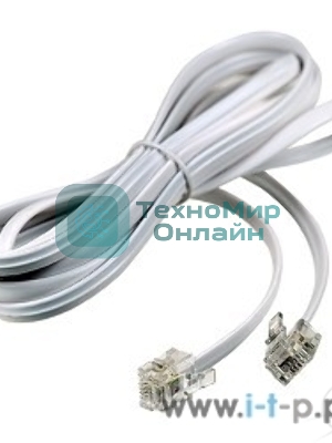 Кабель Rexant Телефонный удлинитель 10М белый