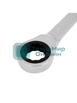 Ключ комбинированный трещоточный Rexant 16 мм, CrV, зеркальный хром