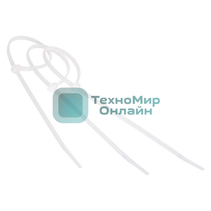 Хомут кабельный Rexant 7.6х300 нейл. белый (уп. 100 шт)