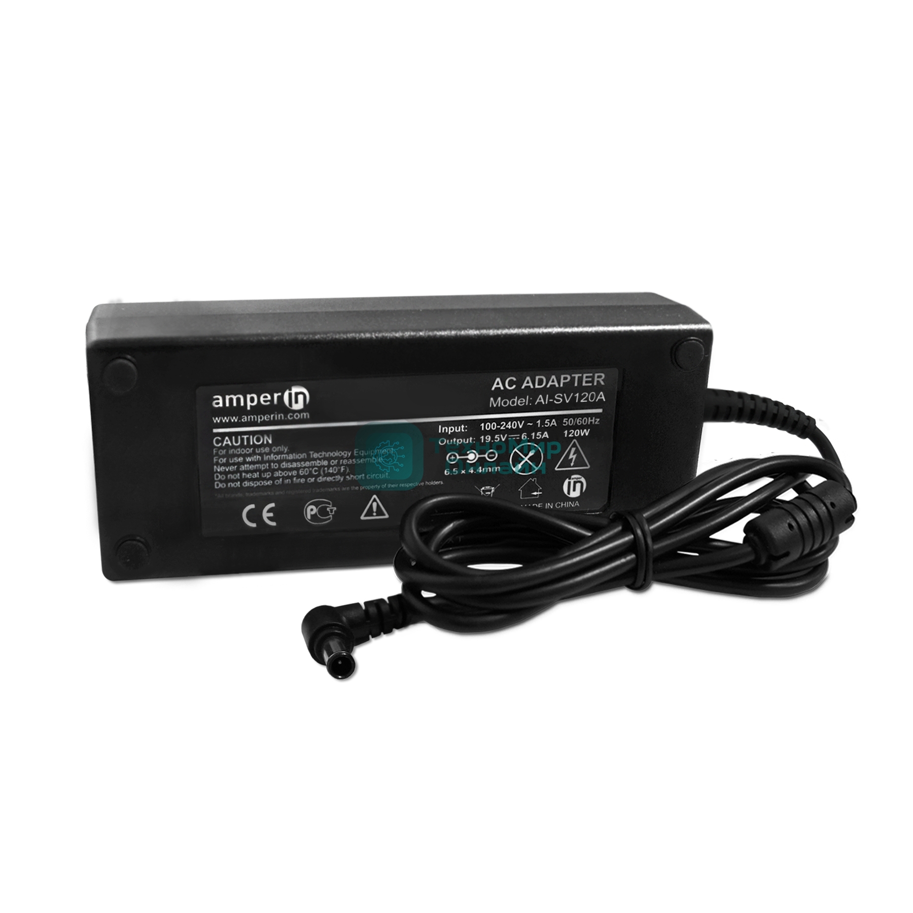 Блок питания (сетевой адаптер) Amperin AI-SV120A для ноутбуков Sony 19.5V 6.15A 6.5 x 4.4мм с иглой