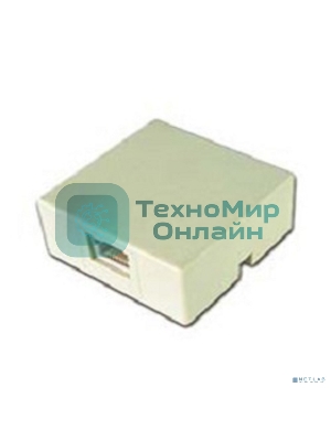 Розетка телефонная TA-101 RJ-11 (6P4C) внешняя 1 порт, белый