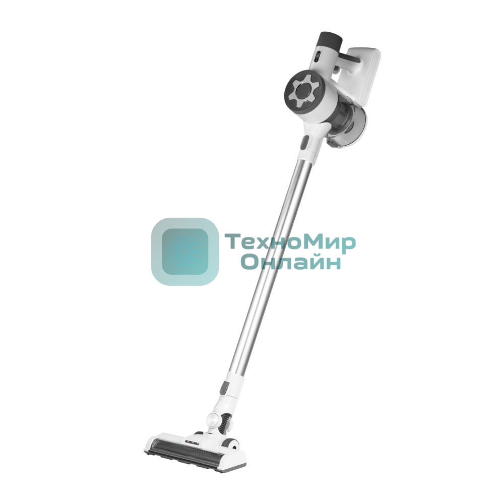 Пылесос вертикальный Galaxy Line GL 6295 белый/серый, питание от аккумулятора, 30 Вт, уборка сухая, пылесборник 0.7 л, работа от АКБ max - 40 мин