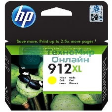 Картридж струйный HP 912XL 3YL83AE желтый увеличенной емкости (825 стр) для HP OfficeJet 801x, 802x