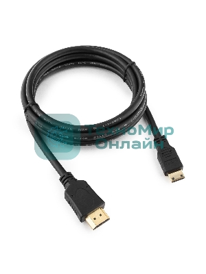 Кабель Cablexpert HDMI-mini HDMI CC-HDMI4C-6, 19M/19M, v2.0, медь, позол.разъемы, экран, 1.8м, черный, пакет