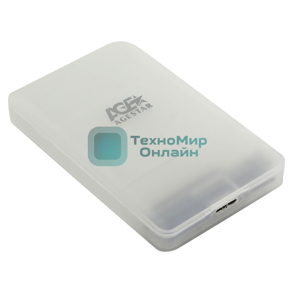Внешний корпус для HDD/SSD AgeStar 3UBCP3 SATA пластик белый 2.5