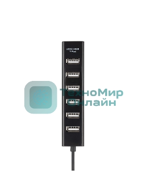 Разветвитель USB Rexant на 7 портов черный