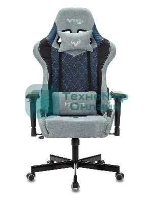 Кресло Бюрократ VIKING 7 KNIGHT BL FABRIC синий, ткань, 120 кг, механизм качания