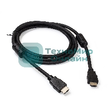 Кабель HDMI Exegate EX287723RUS EX-CC-HDMI2-1.8F (19M/19M, v2.0, 1,8м, 4K UHD, Ethernet, ферритовые кольца, позолоченные контакты)