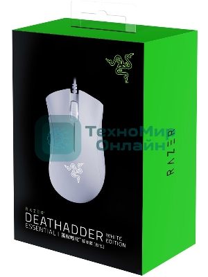 Мышь проводная Razer DeathAdder Essential белый, 6400 dpi, USB, кнопки - 5