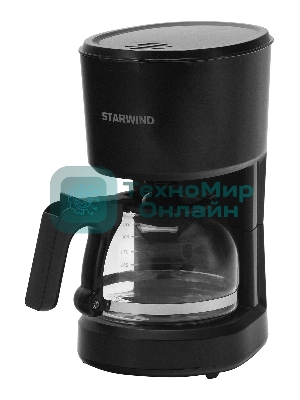 Кофеварка капельная Starwind STD0610 черный, исп. кофе - молотый, 0.6 л, 600 Вт.