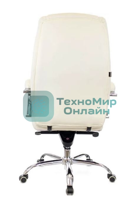 Кресло офисное Everprof Kron M бежевое (экокожа, хром, ролики, Мультиблок)