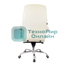 Кресло офисное Everprof Kron M бежевое (экокожа, хром, ролики, Мультиблок)