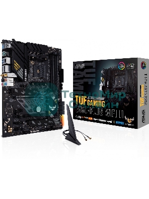 Материнская плата ASUS TUF GAMING B550-PLUS WIFI II, AM4, AMD B550, 4xDDR4, 6xSATA, 2xM.2, 1xPCI-E 3.0 x16, 1xPCI-E 4.0 x16, 3xPCI-E x1, 1xDP, 1xHDMI, 1x 2.5Gb LAN, 2xUSB-A 3.2 Gen 1, 1xUSB-A 3.2 Gen 2, 1xUSB-C 3.2 Gen 2, 3x3.5 мм, 7.1, ATX
