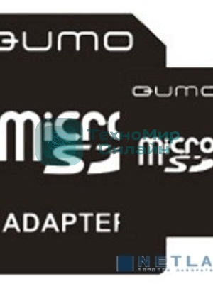 Флеш карта QUMO QM4GMICSDHC4 4Gb MicroSDHC Class 4, SD adapter
