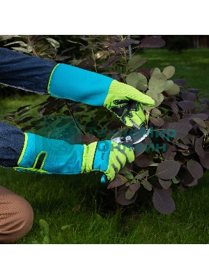 Перчатки садовые Luxe Palisad с удлиненной манжетой, размер 9