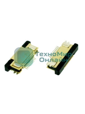 Разъем FPC Half Coverage Top Contact 1.0K-BS-6PWB 6 pin высота 2мм шаг 1мм