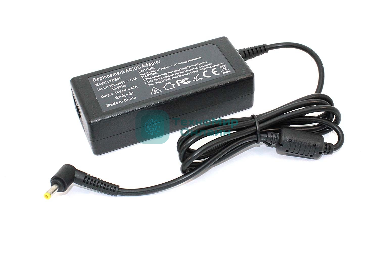 Блок питания (сетевой адаптер) для ноутбуков Acer 19V 3.42A 4.0x1.7мм OEM