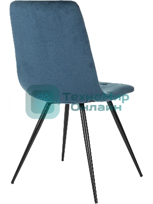 Стул для дома Бюрократ CH-K1_4 комплект 4 шт синий Holland 58 металл черный на ножках