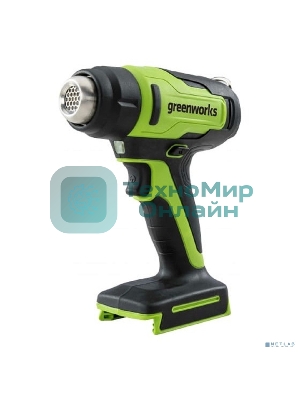Фен строительный аккумуляторный GreenWorks G24HG, 24V, без АКБ и ЗУ (3400207)